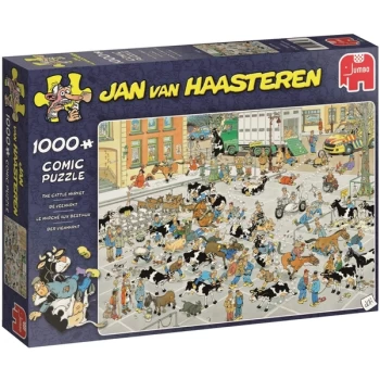 Jan Van Haasteren The Cattle Market Jigsaw Puzzle - 1000 Pieces