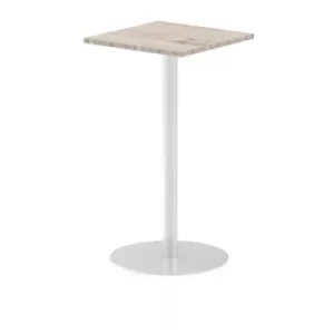 Italia Poseur Table Square 600/600 Top 1145 High Grey Oak