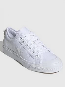 adidas Originals Nizza Trefoil W - White, Size 7, Women