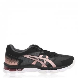 Asics Netburner Academy 8 Netball Shoe - Black/Rose Gold