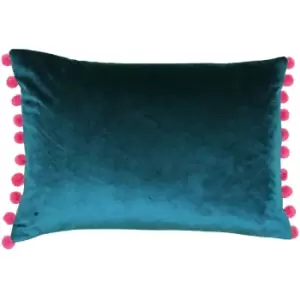 Paoletti Fiesta Rectangle Cushion Cover (35 x 50cm) (Teal/Berry) - Teal/Berry