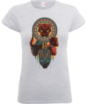 Black Panther Totem Womens T-Shirt - Grey - XXL