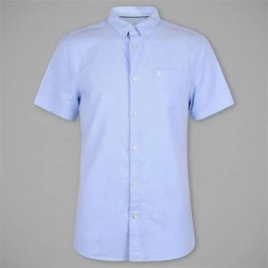 Jack Wills Stableton Short Sleeve Oxford Shirt - Sky Blue