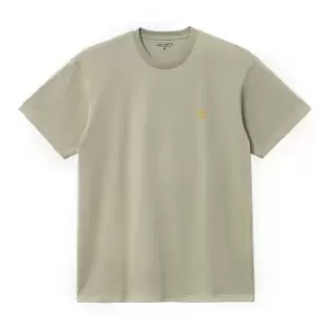 Carhartt Wip S/S Chase T-Shirt, Agave / Gold, Male, T-Shirts, I026391.1GUXX