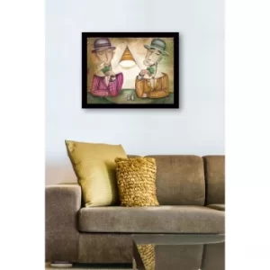 SC0939 Multicolor Decorative Framed MDF Painting