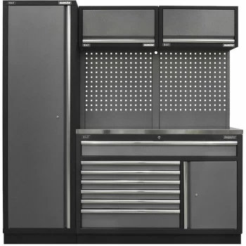 Sealey - APMSSTACK09SS Superline Pro Storage System with Stainless Steel Worktop ( 1960 x 460 x 2000mm)