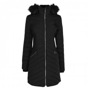 DKNY Long Puffer Jacket - Black