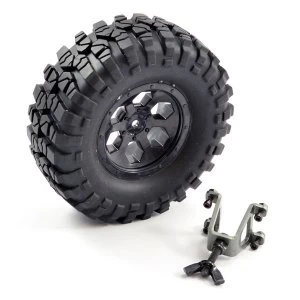 Ftx Outback Spare Tyre Mount & Tyre/6 Hex Wheel Black