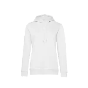 B&C Womens/Ladies Organic Hoodie (S) (White)