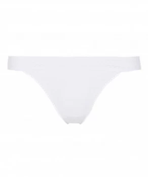 DKNY Classic cotton lace trim bikini White