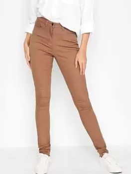 Long Tall Sally Ava Skinny Jean 34" - Brown, Size 10, Inside Leg 34, Women