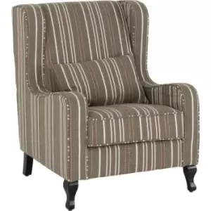 Seconique - Sherborne Fireside Chair in Beige Stripe