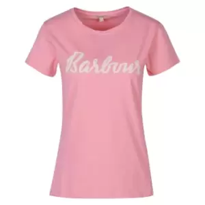 Barbour Womens Otterburn Tee Hibiscus 16