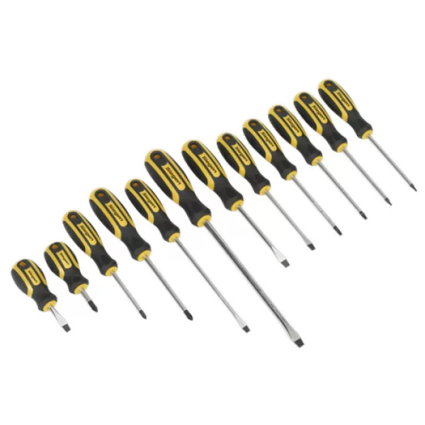 Genuine SEALEY S0616 Soft Grip Screwdriver Set 12pc