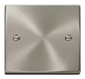 Click Scolmore Deco Satin Chrome 1 Gang Blank Plate - VPSC060