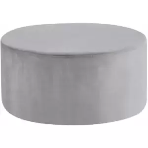 Out & out Freya Velvet Footstool in Light Grey 75cm x 40cm