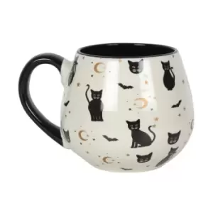 Gothicat Print Rounded Ceramic Mug