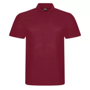 PRO RTX Mens Pro Pique Polo Shirt (XS) (Burgundy)