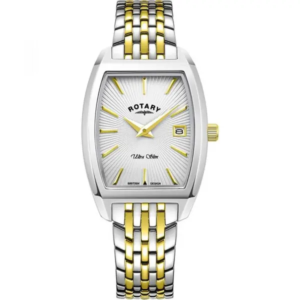 Rotary Ladies Rotary Ultraslim Watch LB08016/06 - Two Tone Silver and Gold One Size