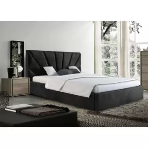 Envisage Trade - Hamini Upholstered Beds - Plush Velvet, King Size Frame, Black - Black