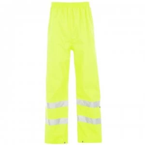 Dunlop Hi Vis Waterproof Pants Mens - Yellow