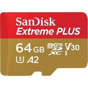 SanDisk Extreme Plus 64GB MicroSDXC Memory Card