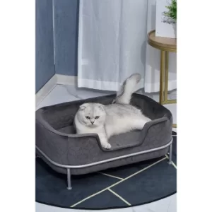 Elevated Velvet Upholstered Pet Bed