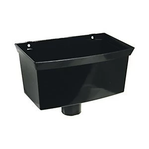 FloPlast RHS1B Round Line Rainwater Hopper - Black