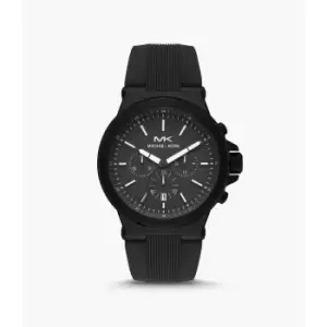 Michael Kors Mens Dylan Chronograph Matte Silicone Watch - Black