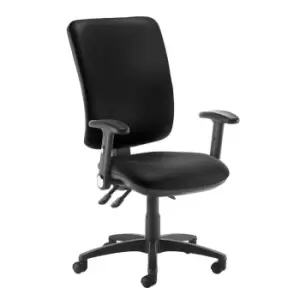 Dams MTO Senza Extra High Back Operator Chair with Adjustable Arms - Tortuga Ora