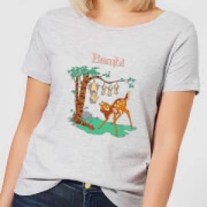 Disney Bambi Tilted Up Womens T-Shirt - Grey - M