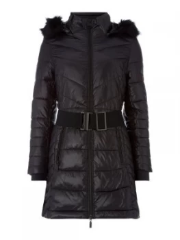 Barbour Geneva Quilted Coat Black