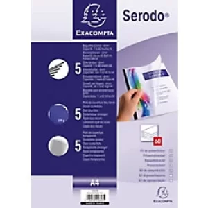 Exacompta Report Cover with Binding Rod 42843E Blue 21 x 29.7cm Pack of 5