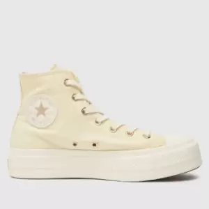 Converse Natural All Star Lift Hi Trainers