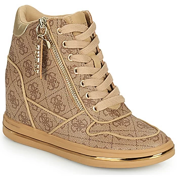 Guess NANGY womens Shoes (High-top Trainers) in Beige,4,5,5.5,6.5,7.5