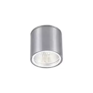 Gun 1 Light Outdoor Surface Mounted Ceiling Downlights Aluminium, Polished Chrome IP44, GU10