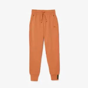 Womens Lacoste Two-Ply Pique Trackpants Size 10 Orange