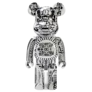 Medicom Bearbrick 1000% H.R. Giger White Figure