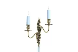 Dauphine Polished Brass Candle Wall Lamp