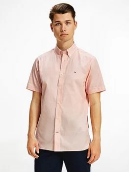 Tommy Hilfiger Natural Soft Poplin Short Sleeve Shirt - Summer Sunset, Summer Sunset, Size 2XL, Men