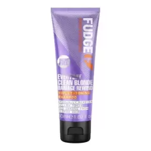 Fudge Everyday Clean Blonde Damage Rewind Violet Toning Shampoo 50ml