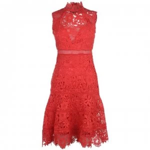 Bardot Elise Lace Dress - SALSA RED