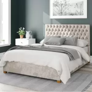 Monroe Mirazzi Velvet Ottoman Bed Frame Pearl