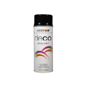 PlastiKote Deco Spray Paint High Gloss RAL 9005 Deep Black 400ml