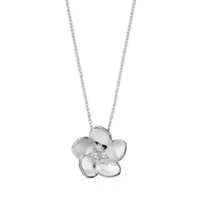 Tempest Meadow Silver CZ Cherry Blossom Necklace