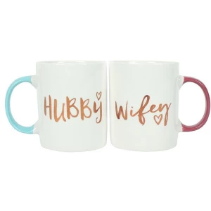 Pair of Hubby & Wifey Mugs