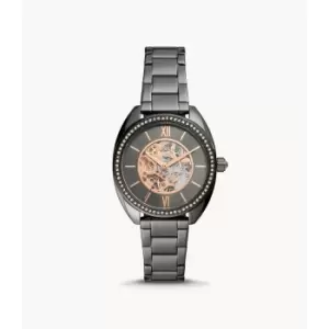 Fossil Womens Vale Automatic Stainless Steel Watch - Gunmetal