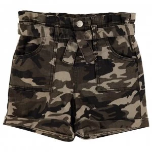 Firetrap Camo Shorts Junior Girls - Olive Camo