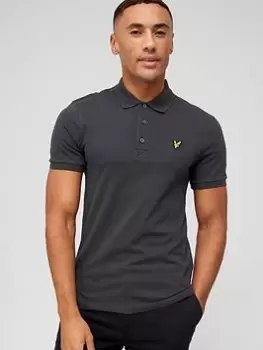 Lyle & Scott Lyle & Scott Plain Polo Shirt - Charcoal Marl, Charcoal Marl, Size 2XL, Men