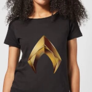 Aquaman Symbol Womens T-Shirt - Black - S